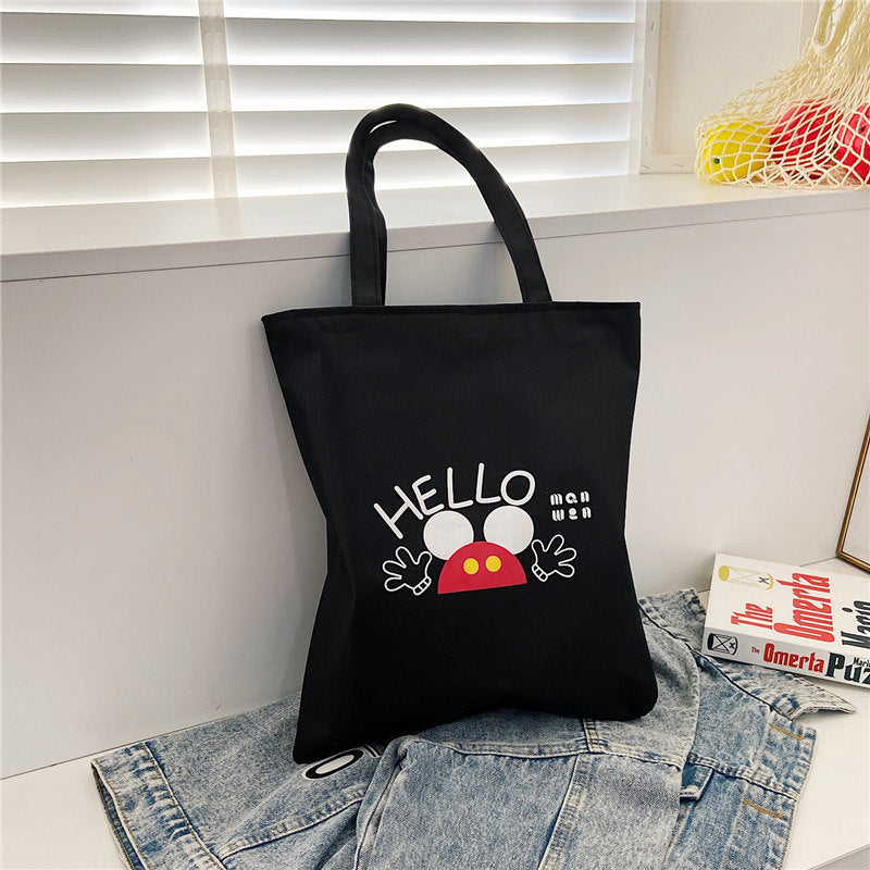 Canvas Bag Female Student Korean Version Large Capacity Simple Shoulder Bag Handbag To Picture Wholesale