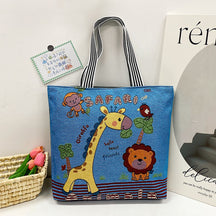 Foreign Trade Ethnic Style Retro Portable Canvas Bag Large Embroidery Shopping Fashion Shoulder Women's Bag New Matai Tote Bag