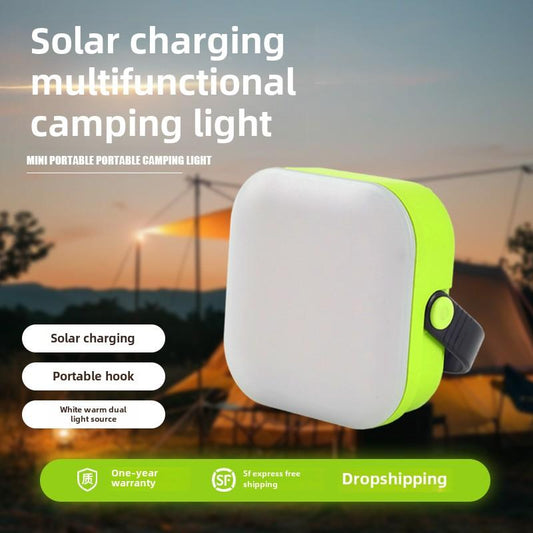 Outdoor Multi-functional Camping Light Emergency Super Bright Long Battery Life Solar Model Hook Tent Light Power Bank