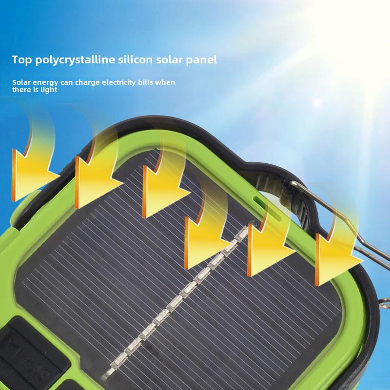 Outdoor Multi-functional Camping Light Emergency Super Bright Long Battery Life Solar Model Hook Tent Light Power Bank