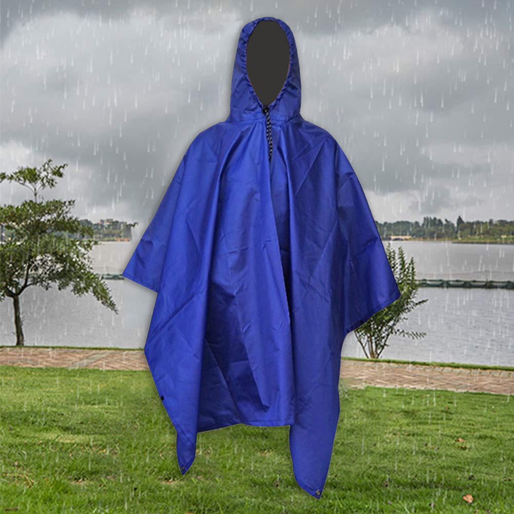 【User-friendly】 3 in 1 Waterproof Long Rain Coat Jacket Hooded Poncho for Outdoor Hiking Travel Fishing Motorcycle Rain Rainwear Suit