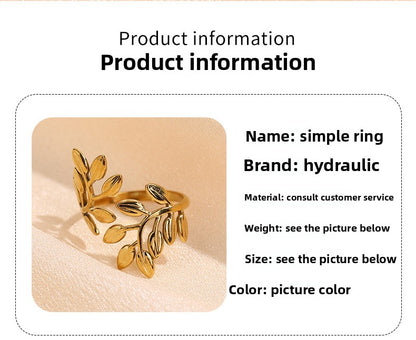 Hot Selling High-grade Stainless Steel Ring Opening Retro Geometric Line Ring Hydraulic Titanium Steel Jewelry Spot