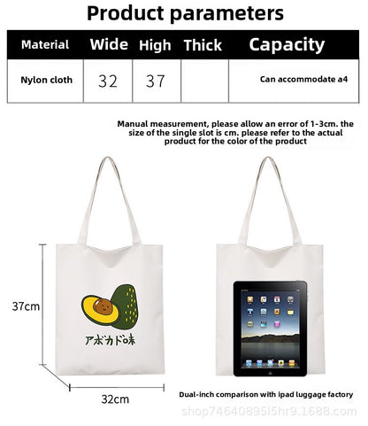 Canvas Bag Female Student Korean Version Large Capacity Simple Shoulder Bag Handbag To Picture Wholesale