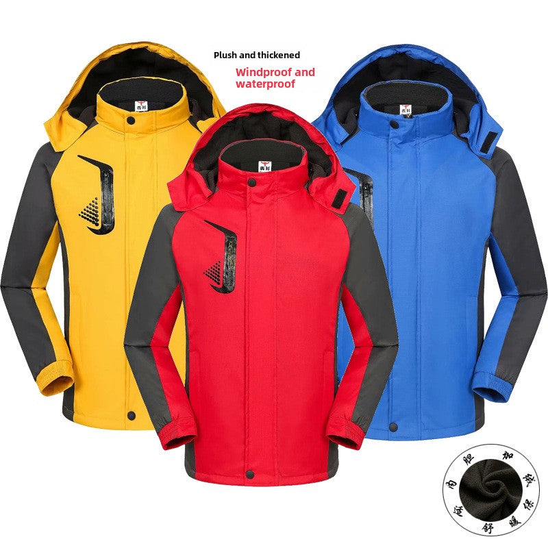 Fleece Thickened Jacket Enterprise Tooling Work Clothes Windproof Waterproof Warm Jacket Outdoor Jacket